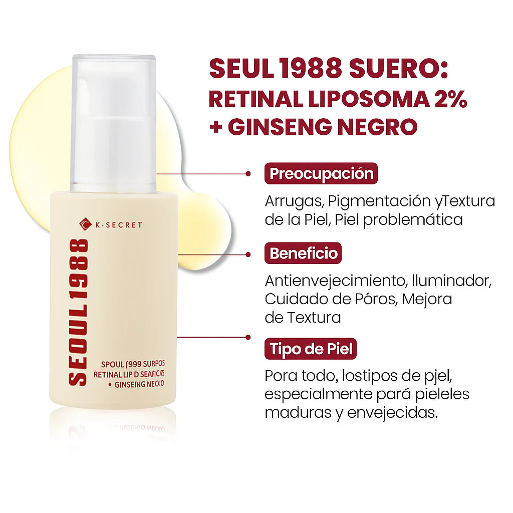 Seoul 1988: Liposoma de retina al 2% + Ginseng negro